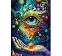 ZYHDK 1500 Pezzi - Poster - Difficult Puzzle - Gifts - Eye Psychedelic Art Painting - Giocattoli Sfida Personalizzati Per Adulti - Decorazione Della Casa - Zy124Zk