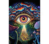 ZYHDK 1500 Pezzi - Poster - Difficult Puzzle - Gifts - Eye Psychedelic Art Painting - Giocattoli Sfida Personalizzati Per Adulti - Decorazione Della Casa - Zy123Zk