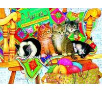 ZYHDK 1500 Pezzi ,Poster ,Puzzle Difficile ,Gifts ,Colorito ,Cute Cats Art Oil Painting ,Giochi Per Ridurre Lo Stress In Famiglia,Rh91Mo