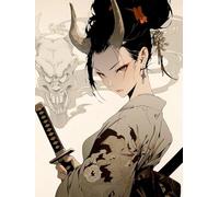 ZYHDK 1500 Pezzi ,Poster ,Puzzle Difficile ,Gifts ,Colorito ,Ukiyoe Japanese Anime Samurais ,Giochi Per Ridurre Lo Stress In Famiglia,Rh394Mo