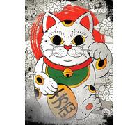 ZYHDK 1500 Pezzi ,Puzzle Colorato E Divertente ,Immagini ,Gifts ,Japanese Retro And Cute Luckyss Cat Art Painting ,Decorazione Della Casa ,Giochi Per Ridurre Lo Stress In Famiglia,Rh110Mo