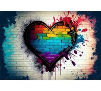 ZYHDK - 2000 Pezzi - Puzzle Colorati - Foto - Regali - Heart-Shaped Graffiti - Giocattolo Per La Decompressione Degli Adultis - Giochi Di Memoria E Cognizione - Gk85Aw