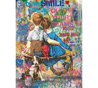 ZYHDK 2000 Pezzi - Puzzle Difficile - Puzzle D'Arte Colorato - Banksyss Street Art Graffiti - Giochi Di Memoria Per Adulti - Giocattoli Divertenti Per La Famiglia - Decorazione Murale - Hz01Zt