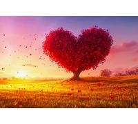ZYHDK Love Tree Posters ，1000 Pezzi ，Abstract Puzzle D'Arte ，Giocattoli Di Decompressione Per La Famiglia ，Aldult Puzzles Game ，Home Wall Decor Xd400Yk