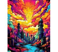 ZYHDK Puzzle 1000 Pezzi - Colorful - City Landscapes Oil Painting - Educational Toys Puzzle For Adults - Giochi Di Memoria Cognitiva Per Anziani - Jz238Ap
