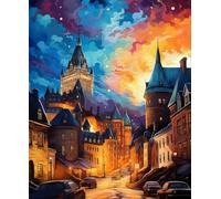 ZYHDK Puzzle 1000 Pezzi - Colorful - City Landscapes Oil Painting - Educational Toys Puzzle For Adults - Giochi Di Memoria Cognitiva Per Anziani - Jz241Ap
