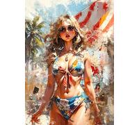 ZYHDK Puzzle 1500 Pezzi - Immagini - Gifts - Colorato Puzzle - Beach Beautys Art Poster - Giocattoli Sfida Personalizzati Per Adulti - Decorazione Della Casa - Zy103Zk