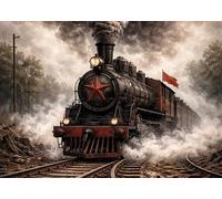 ZYHDK - Puzzle Da 2000 Pezzi - Vintage Steams Trainss - Manifesto - Regali - Un Grande Puzzle Da Regalare A Tutta La Famiglia - Decorazioni Murali - Gk99Aw