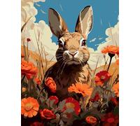 ZYHDK Puzzles 1500 Pezzi, Irregular Puzzle, Animal Rabbit Oil Painting, Decorazione Artistica Da Parete, Gioco Di Sfida Divertente Per Adulti Gifts, Dh368Sz