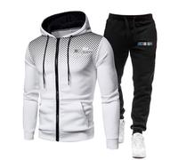 ZYHJZ Tute da uomo 2 pezzi per Doctor Who, felpe con cappuccio alla moda, set di tute da allenamento, set di pantaloni e top, set di abbigliamento sportivo da jogging, giacca alla moda,White-3XL