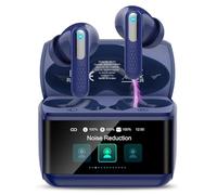 ZYHKON Cuffie Bluetooth, Auricolari Bluetooth 5.4 Con Touch Screen Multifunzione, ANC/ENC Cancellazione Rumor Cuffie Wireless Stereo HiFi, Blu scuro