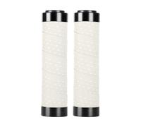 ZYIHNIRB 2 Pezzi Manopole Manubrio Bicicletta Comode Assorbimento Sudore Antiscivolo Stabili Installazione Rapida Materiale PU PP Adatte per Percorsi Urbani Sp, Bianco