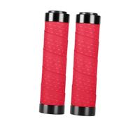 ZYIHNIRB 2 Pezzi Manopole Manubrio Bicicletta Comode Assorbimento Sudore Antiscivolo Stabili Installazione Rapida Materiale PU PP Adatte per Percorsi Urbani Sp, Rosso