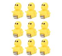 ZYIHNIRB 6 Pezzi Tracciato Animale Giocattolo Scivolo Veicolo Set Figure Accessori PVC Resistente Adatto per Bambini Bagnetto Asilo Nido Gioco in Casa, 9 Pezzi di Anatra