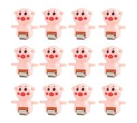 ZYIHNIRB 6 Pezzi Tracciato Animale Giocattolo Scivolo Veicolo Set Figure Accessori PVC Resistente Adatto per Bambini Bagnetto Asilo Nido Gioco in Casa, 12 Pezzi di Maiale