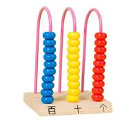 ZYIHNIRB Abaco Giocattolo Didattico Telaio Perle Calcolo Numerico Materiale Legno Funzione Educativa Stimola Agilità Manuale Adatto a Bambini Svilup, 3 Righe