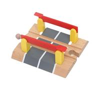 ZYIHNIRB Accessori Binari Treno Set Binari Legno Costruzione Ferrovia Espansione Pezzi Incastro Educativo Sviluppo Abilità Motorie Giocattolo Adatto, Attraversamento a Doppia Barra