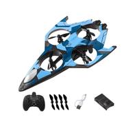 ZYIHNIRB Aereo Telecomandato RC Aereo da Combattimento Giocattolo con Il Telecomando 2.4G Fissa Jet Radiocomandato LED Luminosi Realizzato in PP Resi, Blu