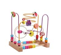 ZYIHNIRB Bead Maze Giocattolo Perline Roller Coaster Minigiocattolo Legno Puzzle Colorato Sviluppo Cognitivo per Allenare Pensiero Spaziale Adatto B, Frutta a, Taglia unica bambino
