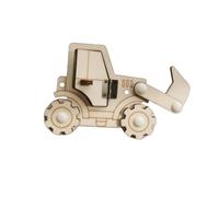 ZYIHNIRB Busy Board per Bambini con Accessori Sensoriali Giocattolo Educativo in Legno per Apprendimento Sviluppo Cognitivo E Crescita Motoria Adatt, Bulldozer