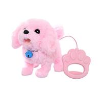 ZYIHNIRB Cane Interattivo Peluche Animato Elettronico con Movimento Guinzaglio per Bambini Materiale Morbido Adatto a Divertimento Regalo Bambini, Rosa
