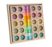 ZYIHNIRB Cubi Da Costruzione Arcobaleno Giocattolo Impilabile Giocattoli per L'apprendimento Giocattoli Lisci Blocchi Da Costruzione Cubi Acrili, Come immagine, Tripla ortografia