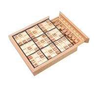 ZYIHNIRB Gioco Sudoku in Legno Giocattolo Didattico con Manuale Inglese Gioco per Famiglie Jiugongge Toys Gioco Educativo da Tavolo Set da Gioco per Bambini, Nero