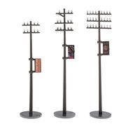 ZYIHNIRB Lampioni Stradali in Miniatura da 20 Pezzi LED in Ho Bianco Caldo 1:100, 3 Pezzi, Pali del Telefono