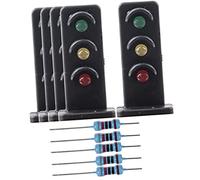 ZYIHNIRB Lampioni Stradali in Miniatura da 20 Pezzi LED in Ho Bianco Caldo 1:100, 5 Pezzi, 3 luci di Segnalazione