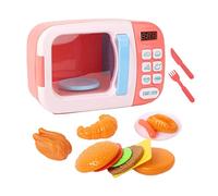 ZYIHNIRB Microonde Giocattolo Set Microonde Bambini Accessori Cucina Alimenti Finti Coltello Finto Sicuro Educativo Adatto a Regalo Crescita Bambini, Rosa 13pcs, Taglia unica bambino