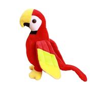 ZYIHNIRB Peluche a Forma di Pappagallo, Cuscino, Coccoloso, Carino, Realistico, Ideale per Bambini, Giocattolo, Decorazione, Peluche, Aiuto per Il Sonno, Rosso