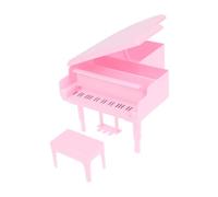 ZYIHNIRB Pianoforte per Casa delle Bambole in 1/12 con Sgabello, Mini Mobili per Sala Musica, Camera da Letto, Casa