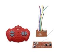 ZYIHNIRB Scheda Ricevitore Trasmettitore RC Radiocomando 4 Canali Accessorio Circuito Plastica Resistente per Auto Barca Carro Armato Giocattolo Adatto a Bambi, Rosso