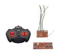 ZYIHNIRB Scheda Ricevitore Trasmettitore RC Radiocomando 4 Canali Accessorio Circuito Plastica Resistente per Auto Barca Carro Armato Giocattolo Adatto a Bambi, Nero