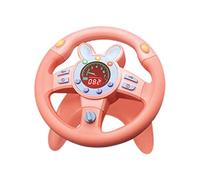 ZYIHNIRB Simulazione Volante Giocattolo Controller Educativo Suonante Interattivo Multifunzione con Effetti di Vibrazione E Conoscenza del Traffico Adatto a Ba, Rotondo Rosa