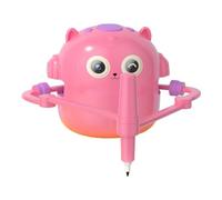 ZYIHNIRB Strumento Educativo per Robot Da Disegno per La Prima Educazione con 100 Carte E 2 Penne Apprendimento Carino Insegna Arte per Bambini Ragazzi Ragazze, Rosa, Taglia unica bambino