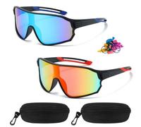 Zyiphor 2 PCS Occhiali Sportivi Polarizzati Uomo Donna, UV400 Protezione, Occhiali da Ciclismo, MTB, Running con Lenti Fotocromatiche, Occhiali Bici da Corsa Leggeri e Antivento, Sci, Sport Outdoor