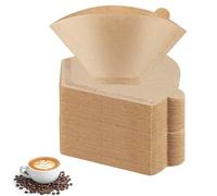 Zyiphor 200 Pezzi Filtri Caffe Americano Forma a U Filtro Caffe Americano Filtri per Caffè Americano Naturale Carta Filtro Cono Caffè (1-2 Tazze)