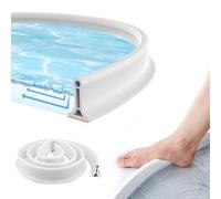 Zyiphor 2M Barriera Doccia Ferma Acqua, Autoadesiva Guarnizione Doccia Sottoporta, Gomma Guarnizioni Box Doccia, Bordo per PiattoDoccia per Angoli Lavabo Vasca, Bianco