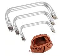 Zyiphor 3 Pezzi Chiusura Borsa Uncinetto Chiusure per Borse Uncinetto Borsa Cornice per Borsa Frizione Chiusura Telaio Borsa in Alluminio Forma di U (18cm 20cm 25cm)