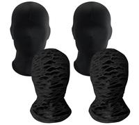 Zyiphor 4 Pezzi Nero Pieno Viso Maschera Testa Completa Maschera, Elastica Traspirante Senza Volto per Halloween, Festa, Costume, Cosplay, Unisex