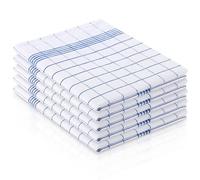 Zyiphor 5 Pezzi Strofinacci Cucina Cotone 100% Canovacci Cucina Cotone 45x65 cm Stracci Cucina Elevata Assorbenza Set di Asciugamani da Bar e da Tè Morbidi e Riutilizzabili (Blu)