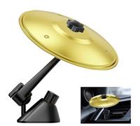 Zyiphor Piatto Batteria per Auto Musica Piatti Crash per Auto Cymbals Air Vent Mini Piatto Crash per Auto, Piatto Musicale per Auto, Tutti i Tipi di Veicoli (Oro)