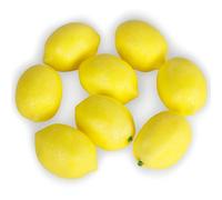Zyiphor Set di 8 decorazioni artificiali di limone di frutta finta e limoni, per decorazione di casa, feste, cucina e accessori fotografici