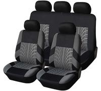 ZYJHGF Auto Set Coprisedili per Ford Ranger T6 2012 2013 2014 2015 2016 2017 2018, 5 Posti Traspirante Durevole Protezione Sedile Accessori Interni Auto,D-Grey