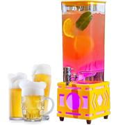 ZYJIX 3L Dispenser della Torre della Birra con luci a LED, brocca di Bevande Trasparente per Le Barre delle Feste, Contenitore del PC Rimovibile Facile da Pulire per l'intrattenimento Domestico