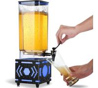 ZYJIX 3L Dispenser della Torre della Birra con luci a LED, brocca di Bevande Trasparente per Le Barre delle Feste, Contenitore del PC Rimovibile Facile da Pulire per l'intrattenimento Domestico