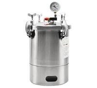 ZYJIX Camera di Degasaggio Sottovuoto da 10 Litri, Camera A Vuoto in Acciaio Inossidabile, con Manometro Negativo, per Degasare Uretani, Siliconi, Resine Epossidiche E Resine