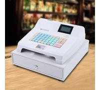 ZYJIX Cassa con Display A LED A 48 Tasti, Registratore di Cassa Elettronico con Vassoio Cassa Rimovibile, Registratore di Cassa Multifunzione per Piccole Imprese/Negozi al Dettaglio/ristoranti