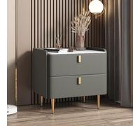 ZYJIX Comodino Minimalista con 2 Cassetti Portaoggetti - Tavolino Moderno in Legno per Camera da Letto/Soggiorno/Camera degli Ospiti/Ufficio(Size:40x40x50cm,Color:C)
